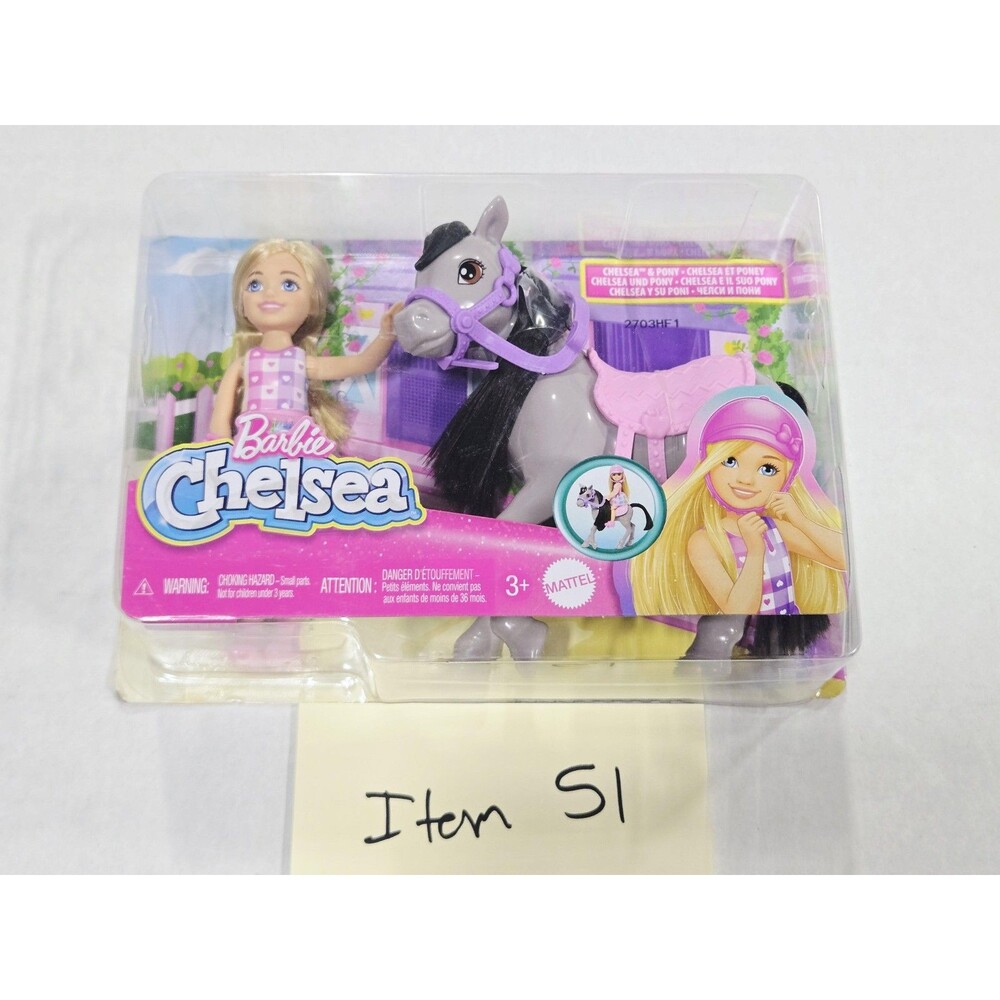 Barbie Chelsea Doll & Pony Horse Playset HTK29 Mattel 3+ Sealed New in Box Set